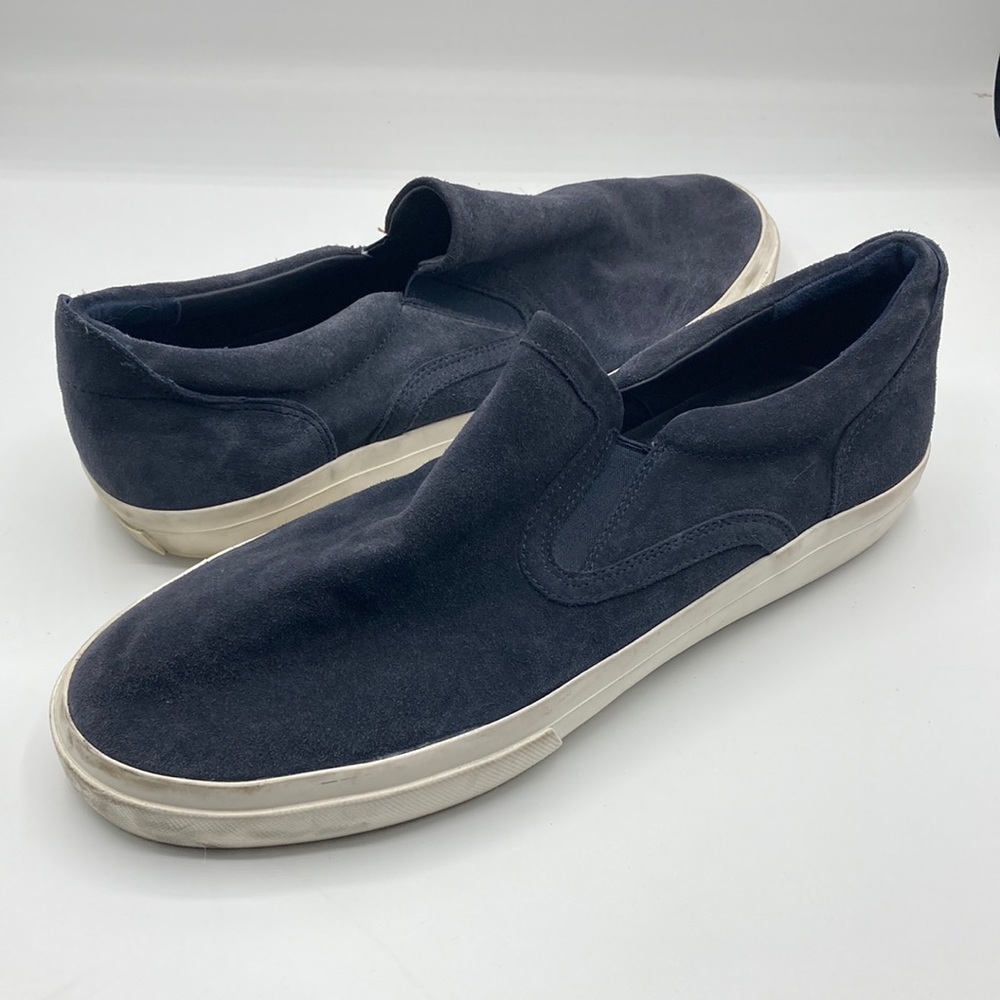 Vince Navy Blue Suede Slip On Sneaker Shoes Men's EU Size 43 = US Size 9…